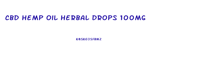 Cbd Hemp Oil Herbal Drops 100mg