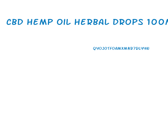 Cbd Hemp Oil Herbal Drops 100mg