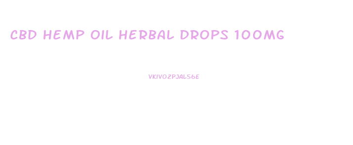 Cbd Hemp Oil Herbal Drops 100mg