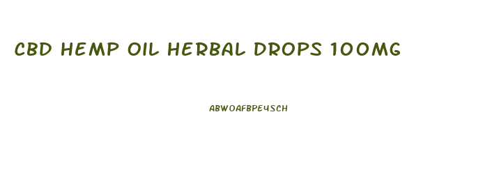 Cbd Hemp Oil Herbal Drops 100mg