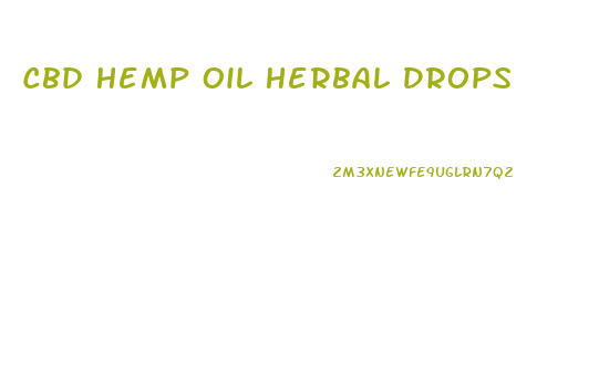 Cbd Hemp Oil Herbal Drops