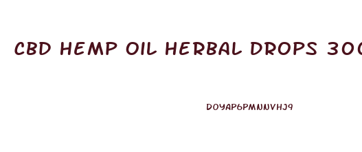 Cbd Hemp Oil Herbal Drops 300mg