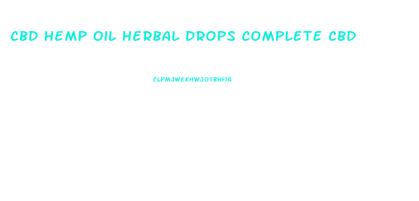 Cbd Hemp Oil Herbal Drops Complete Cbd