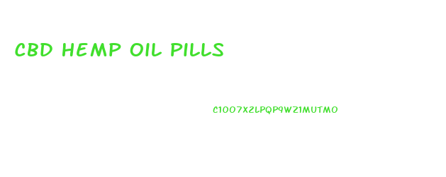 Cbd Hemp Oil Pills