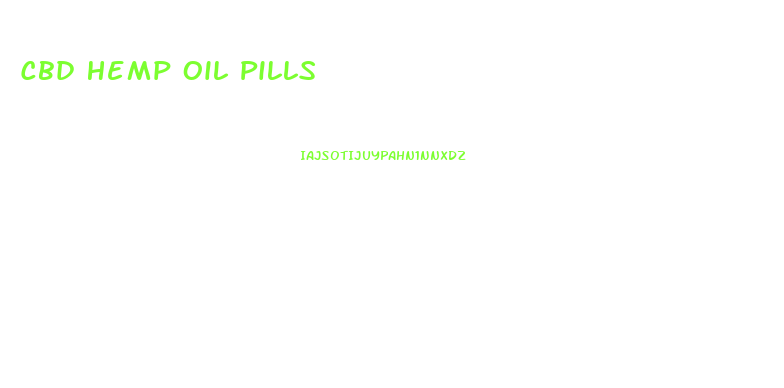 Cbd Hemp Oil Pills