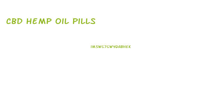 Cbd Hemp Oil Pills