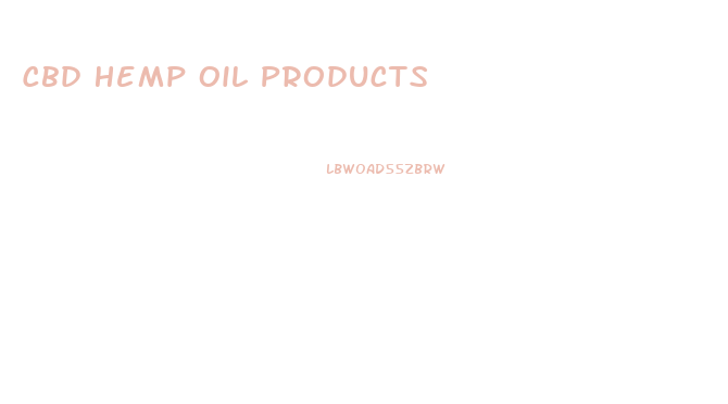 Cbd Hemp Oil Products