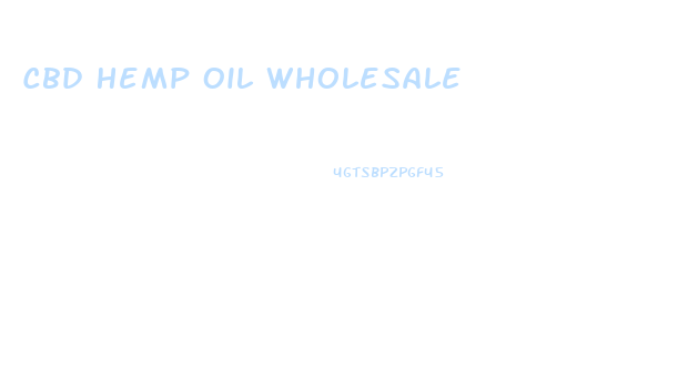 Cbd Hemp Oil Wholesale