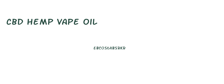 Cbd Hemp Vape Oil