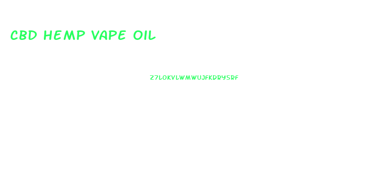 Cbd Hemp Vape Oil