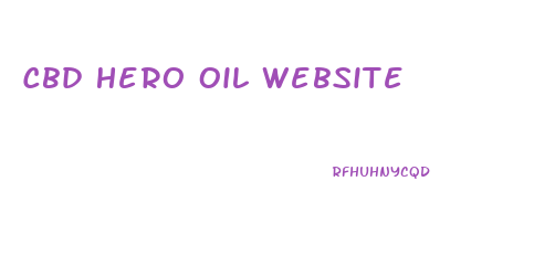 Cbd Hero Oil Website