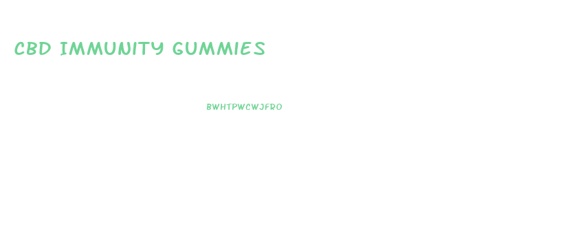 Cbd Immunity Gummies