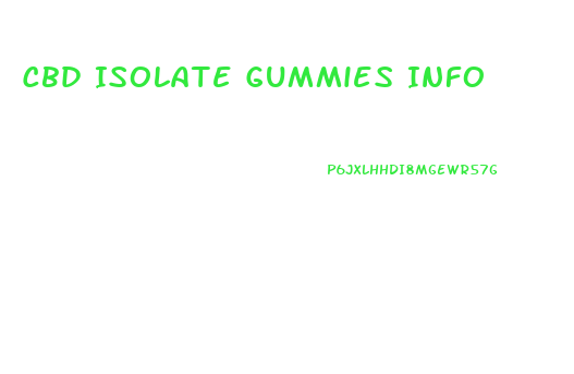 Cbd Isolate Gummies Info