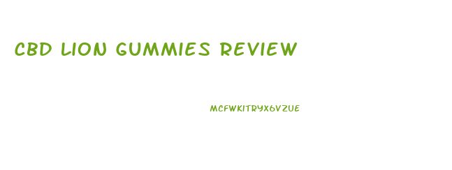 Cbd Lion Gummies Review