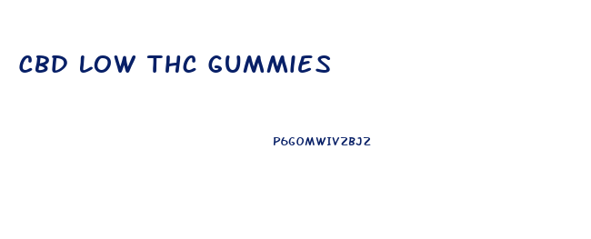 Cbd Low Thc Gummies