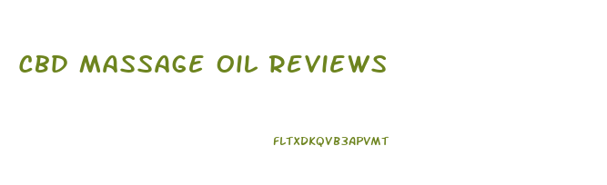 Cbd Massage Oil Reviews