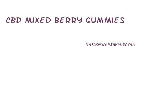 Cbd Mixed Berry Gummies