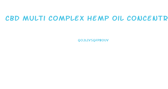 Cbd Multi Complex Hemp Oil Concentrate 500 Mg