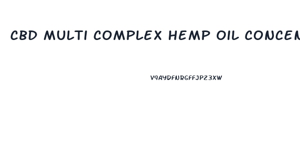 Cbd Multi Complex Hemp Oil Concentrate 500 Mg