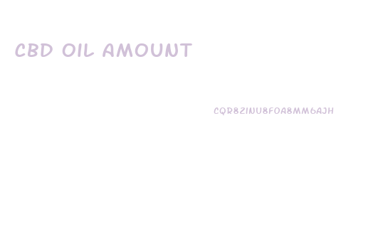 Cbd Oil Amount