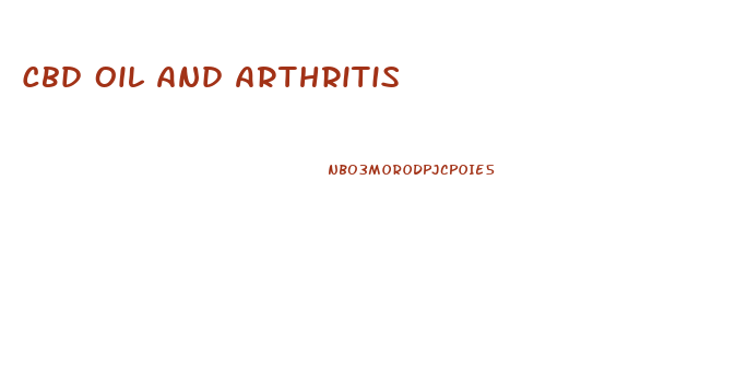 Cbd Oil And Arthritis
