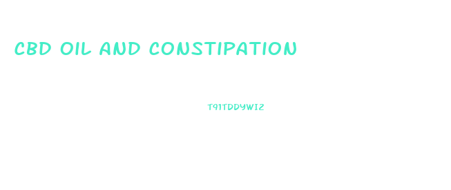 Cbd Oil And Constipation