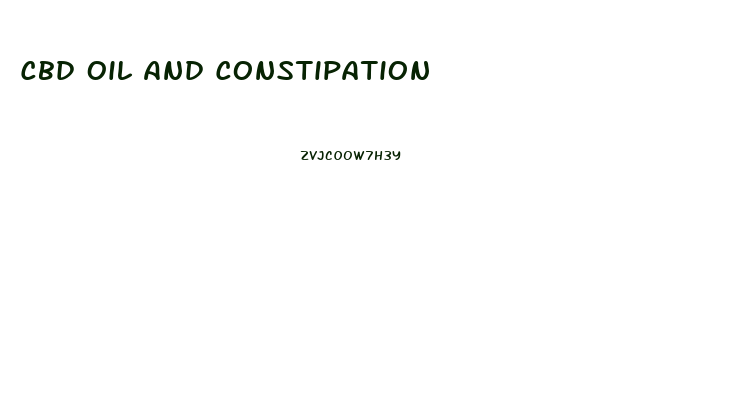 Cbd Oil And Constipation