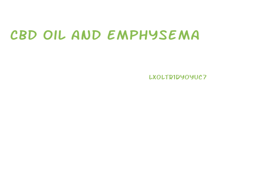 Cbd Oil And Emphysema