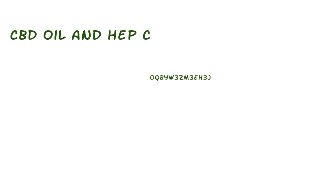 Cbd Oil And Hep C