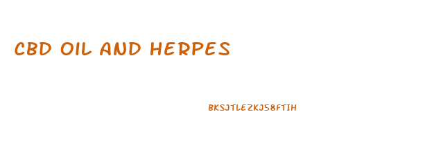 Cbd Oil And Herpes