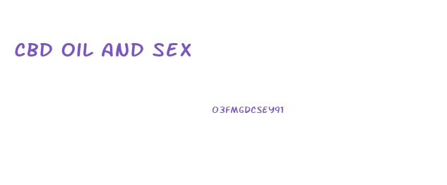 Cbd Oil And Sex