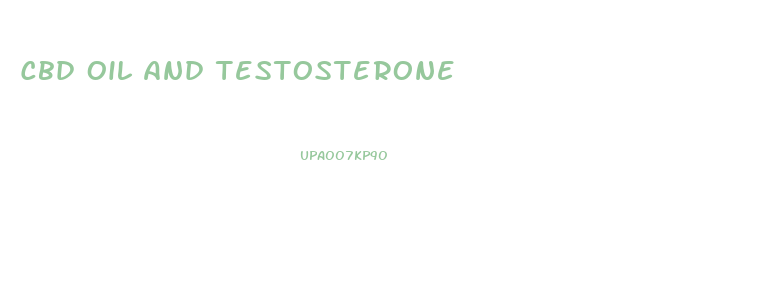 Cbd Oil And Testosterone