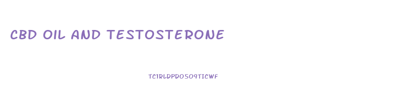 Cbd Oil And Testosterone