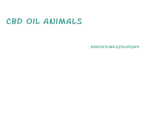 Cbd Oil Animals