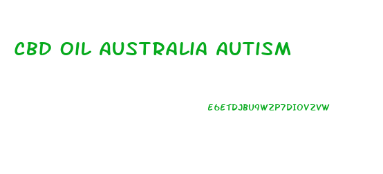 Cbd Oil Australia Autism
