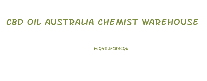 Cbd Oil Australia Chemist Warehouse