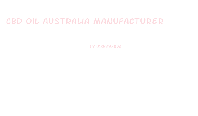 Cbd Oil Australia Manufacturer