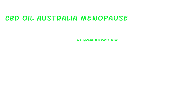 Cbd Oil Australia Menopause