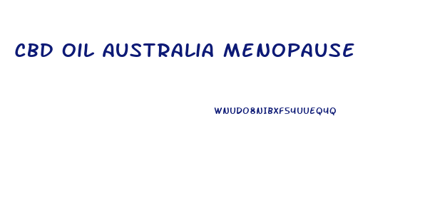 Cbd Oil Australia Menopause