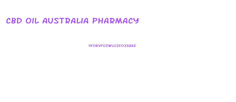 Cbd Oil Australia Pharmacy