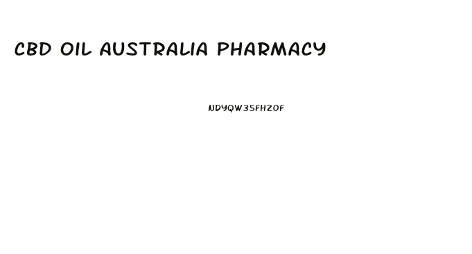 Cbd Oil Australia Pharmacy
