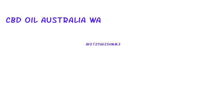 Cbd Oil Australia Wa