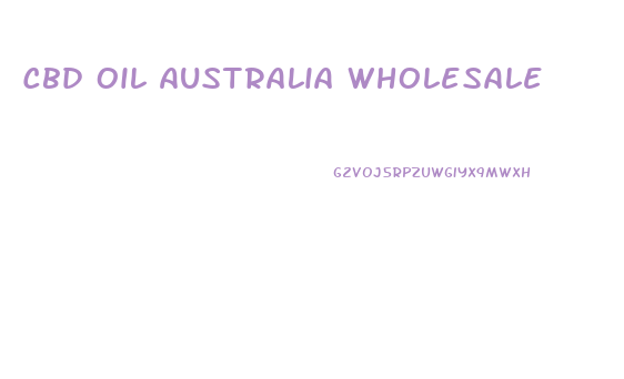 Cbd Oil Australia Wholesale