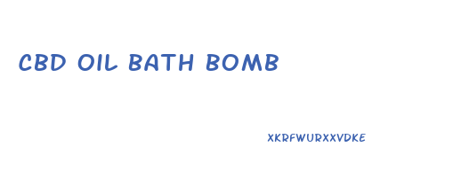 Cbd Oil Bath Bomb