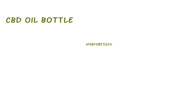 Cbd Oil Bottle
