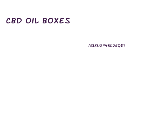 Cbd Oil Boxes