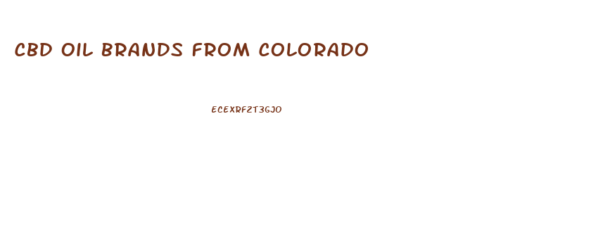 Cbd Oil Brands From Colorado