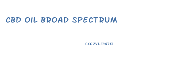 Cbd Oil Broad Spectrum