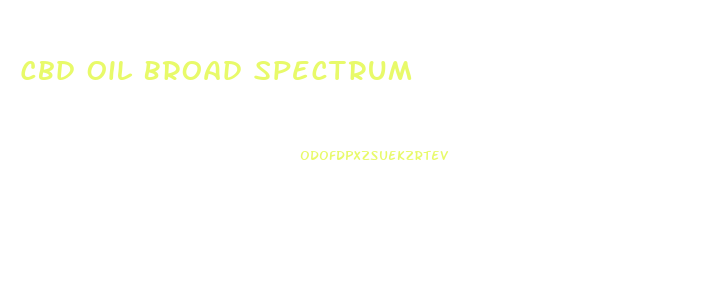Cbd Oil Broad Spectrum