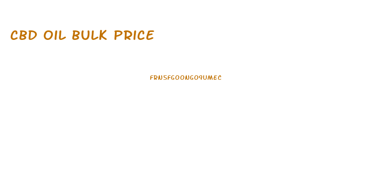 Cbd Oil Bulk Price